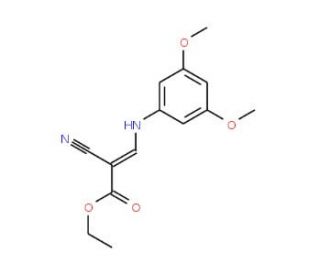 ethyl (2E)-2-cyano-3-[(3,5-dimethoxyphenyl)amino]prop-2-enoate - chemical structure image