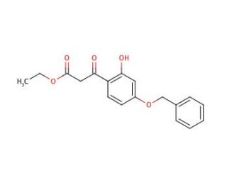 Ethyl (2&prime;-Hydroxy-4&prime;-benzyloxybenzoyl)acetate (CAS 1076198-06-5) - chemical structure image