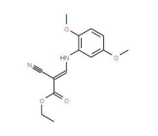 ethyl (2Z)-2-cyano-3-[(2,5-dimethoxyphenyl)amino]prop-2-enoate - chemical structure image