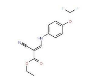 ethyl (2Z)-2-cyano-3-{[4-(difluoromethoxy)phenyl]amino}prop-2-enoate - chemical structure image