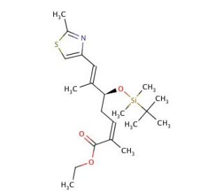 Ethyl (2Z,5S,6E)-5-{[tert-Butyl(dimethyl)silyl]oxy}-2,6-dimethyl-7-(2-methyl-1,3-thiazol-4-yl)hepta-2,6-dienoate (CAS 218614-