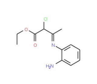 Ethyl 3-[(2-aminophenyl)imino]-2-chlorobutanoate - chemical structure image