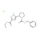 ethyl 3-{(2S)-1-[(benzyloxy)carbonyl]pyrrolidin-2-yl}-1H-pyrazole-5-carboxylate hydrochloride - chemical structure image