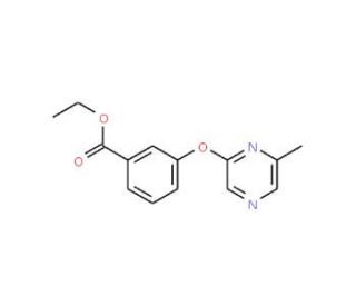 Ethyl 3-[(6-methylpyrazin-2-yl)oxy]benzoate (CAS 906352-99-6) - chemical structure image