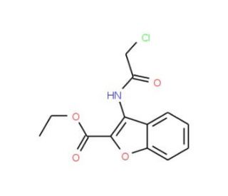 ethyl 3-[(chloroacetyl)amino]-1-benzofuran-2-carboxylate - chemical structure image