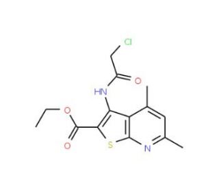 ethyl 3-[(chloroacetyl)amino]-4,6-dimethylthieno[2,3-b]pyridine-2-carboxylate - chemical structure image