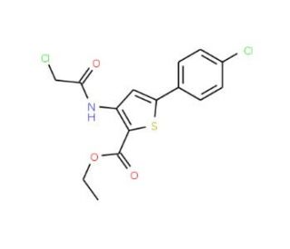 ethyl 3-[(chloroacetyl)amino]-5-(4-chlorophenyl)thiophene-2-carboxylate - chemical structure image