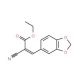 Ethyl 3-(1,3-benzodioxol-5-yl)-2-cyanoacrylate (CAS 2286-56-8) - chemical structure image