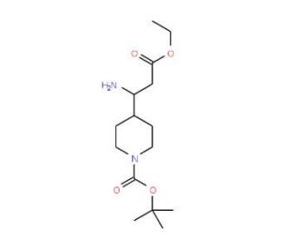 Ethyl 3-(1-Boc-piperidine-4-yl)-beta-DL-alaninate (CAS 886362-37-4) - chemical structure image