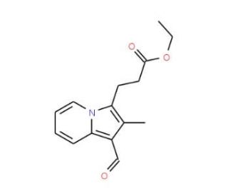 ethyl 3-(1-formyl-2-methylindolizin-3-yl)propanoate - chemical structure image