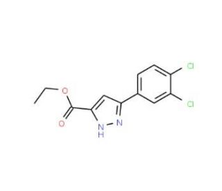 ethyl 3-(3,4-dichlorophenyl)-1H-pyrazole-5-carboxylate - chemical structure image