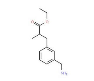 Ethyl 3-[3-(aminomethyl)phenyl]-2-methylpropionate - chemical structure image