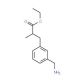 Ethyl 3-[3-(aminomethyl)phenyl]-2-methylpropionate - chemical structure image