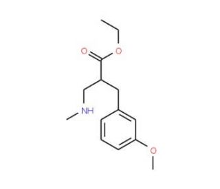 Ethyl 3-(3-methoxy-phenyl)-2-methylaminomethyl-propionate - chemical structure image