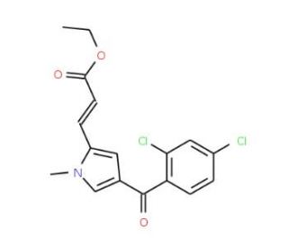 Ethyl 3-[4-(2,4-dichlorobenzoyl)-1-methyl-1H-pyrrol-2-yl]acrylate - chemical structure image