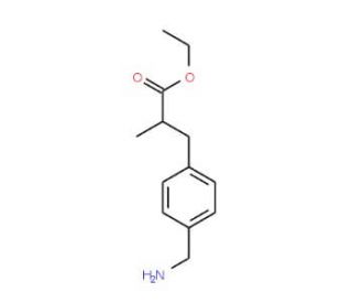 Ethyl 3-[4-(aminomethyl)phenyl]-2-methylpropionate - chemical structure image