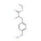 Ethyl 3-[4-(aminomethyl)phenyl]-2-methylpropionate - chemical structure image
