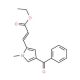 Ethyl 3-(4-benzoyl-1-methyl-1H-pyrrol-2-yl)-acrylate (CAS 128843-39-0) - chemical structure image