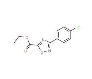 ethyl 3-(4-chlorophenyl)-1,2,4-oxadiazole-5-carboxylate (CAS 163719-69-5) - chemical structure image