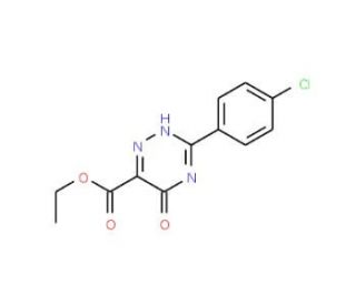 Ethyl 3-(4-chlorophenyl)-5-hydroxy-1,2,4-triazine-6-carboxylate - chemical structure image