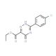 Ethyl 3-(4-chlorophenyl)-5-hydroxy-1,2,4-triazine-6-carboxylate - chemical structure image
