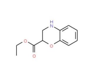 Ethyl 3,4-dihydro-2H-1,4-benzoxazine-2-carboxylate (CAS 22244-22-0) - chemical structure image