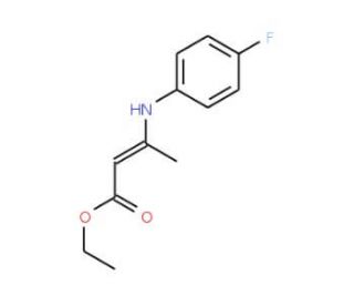 Ethyl 3-(4-fluoroanilino)crotonate (CAS 18529-17-4) - chemical structure image