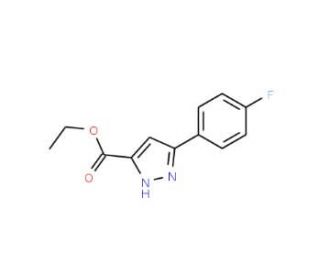 Ethyl 3-(4-Fluorophenyl)-1H-pyrazole-5-carboxylate (CAS 866588-11-6) - chemical structure image