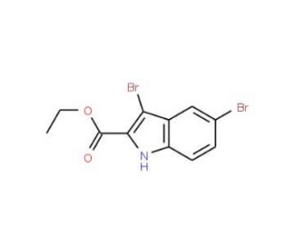 Ethyl 3,5-dibromo-1H-indole-2-carboxylate (CAS 77185-78-5) - chemical structure image