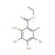 Ethyl 3,5-dibromo-2,4-dihydroxy-6-methylbenzoate (CAS 21855-46-9) - chemical structure image