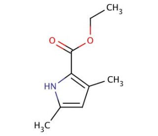 Ethyl 3,5-dimethyl-2-pyrrolecarboxylate (CAS 2199-44-2) - chemical structure image