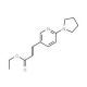 Ethyl 3-[6-(1-pyrrolidinyl)-3-pyridyl]acrylate (CAS 897399-75-6) - chemical structure image