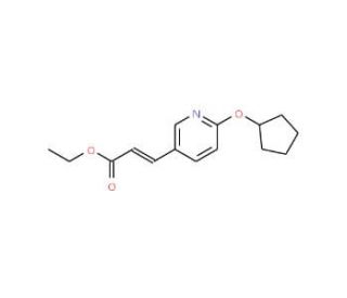 Ethyl 3-(6-cyclopentyloxy-3-pyridyl)acrylate - chemical structure image