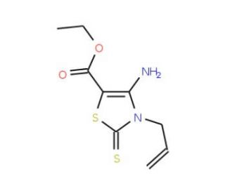 ethyl 3-allyl-4-amino-2-thioxo-2,3-dihydro-1,3-thiazole-5-carboxylate (CAS 111698-89-6) - chemical structure image