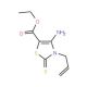 ethyl 3-allyl-4-amino-2-thioxo-2,3-dihydro-1,3-thiazole-5-carboxylate (CAS 111698-89-6) - chemical structure image