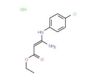 Ethyl 3-amino-3-(4-chloroanilino)acrylatehydrochloride - chemical structure image