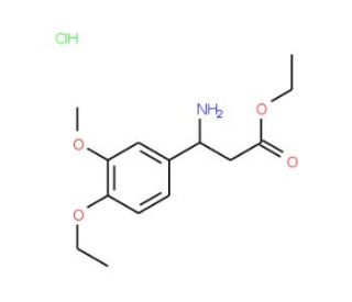 Ethyl 3-amino-3-(4-ethoxy-3-methoxyphenyl)-propanoate hydrochloride - chemical structure image