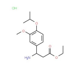 Ethyl 3-amino-3-(4-isopropoxy-3-methoxyphenyl)-propanoate hydrochloride - chemical structure image