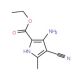 Ethyl 3-amino-4-cyano-5-methyl-1H-pyrrole-2-carboxylate (CAS 74455-30-4) - chemical structure image