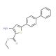 ethyl 3-amino-5-(1,1′-biphenyl-4-yl)thiophene-2-carboxylate (CAS 91076-98-1) - chemical structure image