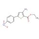 Ethyl 3-amino-5-(4-nitrophenyl)thiophene-2-carboxylate (CAS 91077-00-8) - chemical structure image