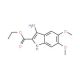 Ethyl 3-amino-5,6-dimethoxy-1H-indole-2-carboxylate (CAS 121218-40-4) - chemical structure image