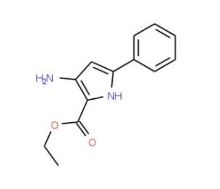 Ethyl 3-amino-5-phenyl-1H-pyrrole-2-carboxylate - chemical structure image