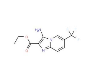 Ethyl 3-amino-6-(trifluoromethyl)imidazo-[1,2-a]pyridine-2-carboxylate - chemical structure image