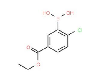 Ethyl 3-borono-4-chlorobenzoate (CAS 913835-93-5) - chemical structure image