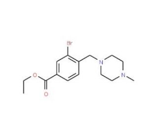 Ethyl 3-bromo-4-[(4-methylpiperazin-1-yl)methyl]benzoate - chemical structure image