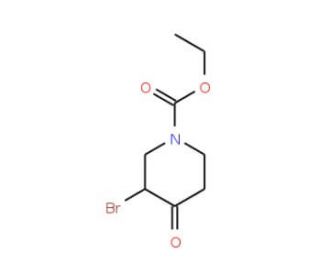 Ethyl 3-bromo-4-oxo-piperidine-1-carboxylate (CAS 95629-02-0) - chemical structure image