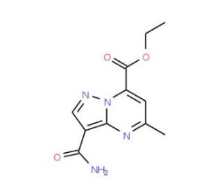 ethyl 3-carbamoyl-5-methylpyrazolo[1,5-a]pyrimidine-7-carboxylate - chemical structure image
