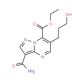 ethyl 3-carbamoyl-6-(3-hydroxypropyl)pyrazolo[1,5-a]pyrimidine-7-carboxylate - chemical structure image