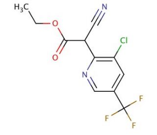 ethyl [3-chloro-5-(trifluoromethyl)pyridin-2-yl](cyano)acetate (CAS 923251-81-4) - chemical structure image